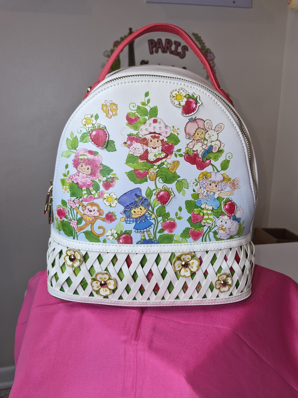 Loungefly White Strawberry Shortcake & Friends Strawberry Garden Packpack.